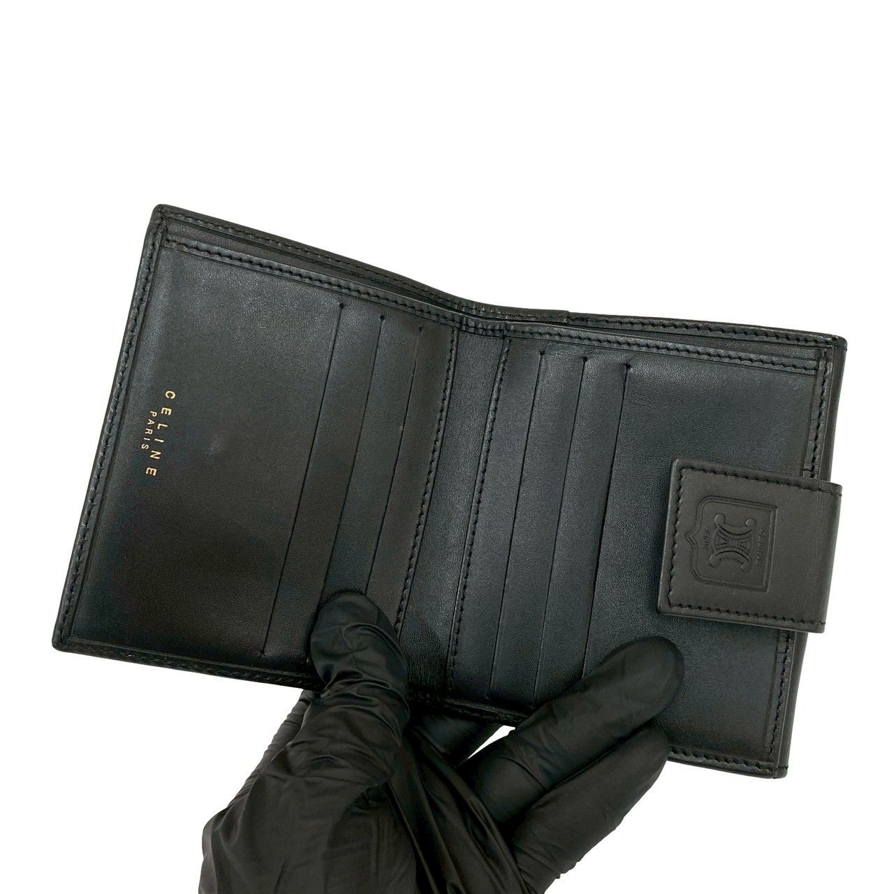 希少 CELINE セリーヌ 長財布 マカダム柄 トリオンフ ブラゾン ブラック 希少 CELINE セリーヌ 長財布 マカダム柄 トリオンフ ブラゾン
