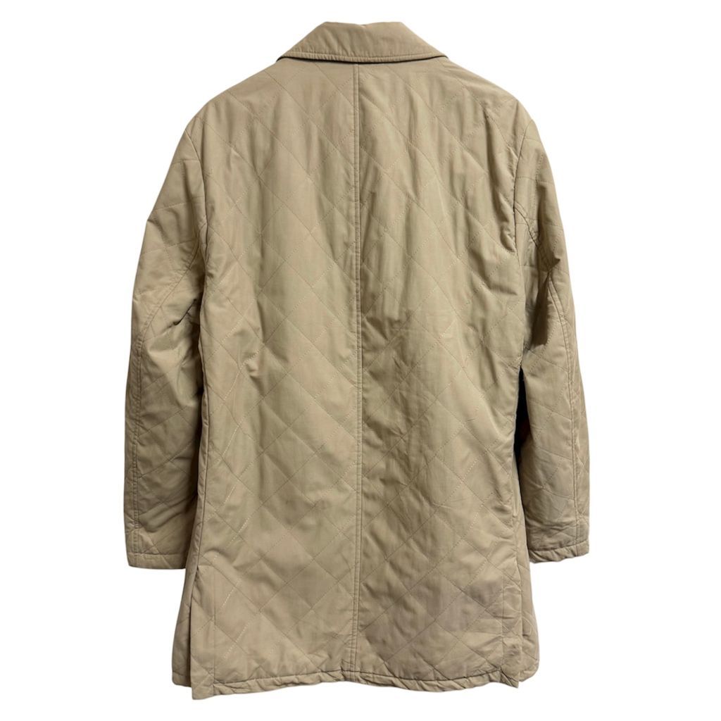 Burberrys バーバリー キルティングコート ステンカラーコート ノバチェック ウールライニング フロントボタン ベージュ No.H430