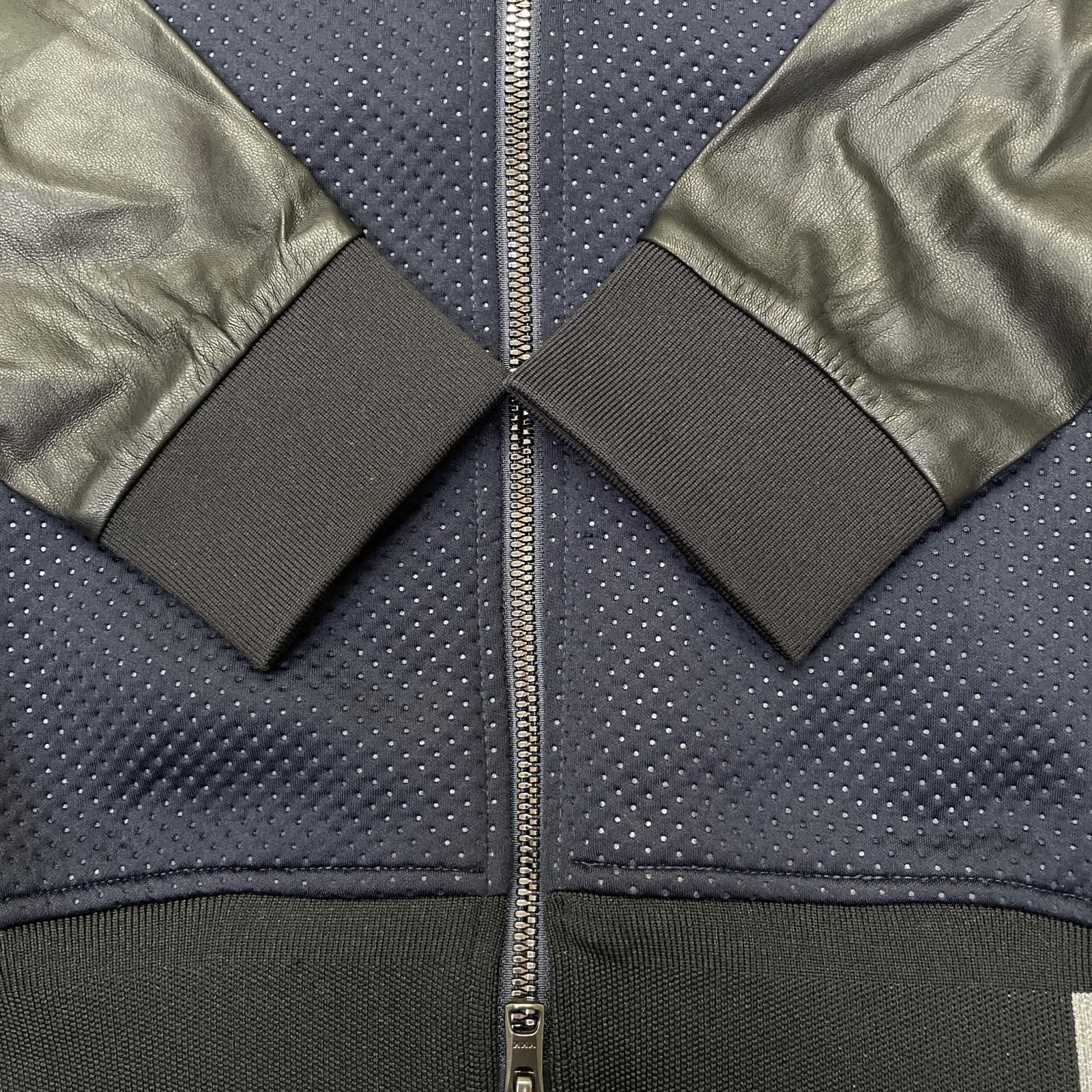 レディース マスターバニーエディション MASTER BUNNY EDITION フルジップアウター 0 S 紺 メッシュ調 合皮 ダブルジップ WHITEMONARCHHOTEL_COM