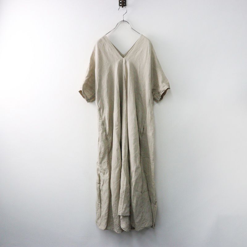 アトリエダンタン Atelier d antan Varda linen dress ヴァルダ リネンワイドボリュームテントドレス ベージュ|麻 2400014412109