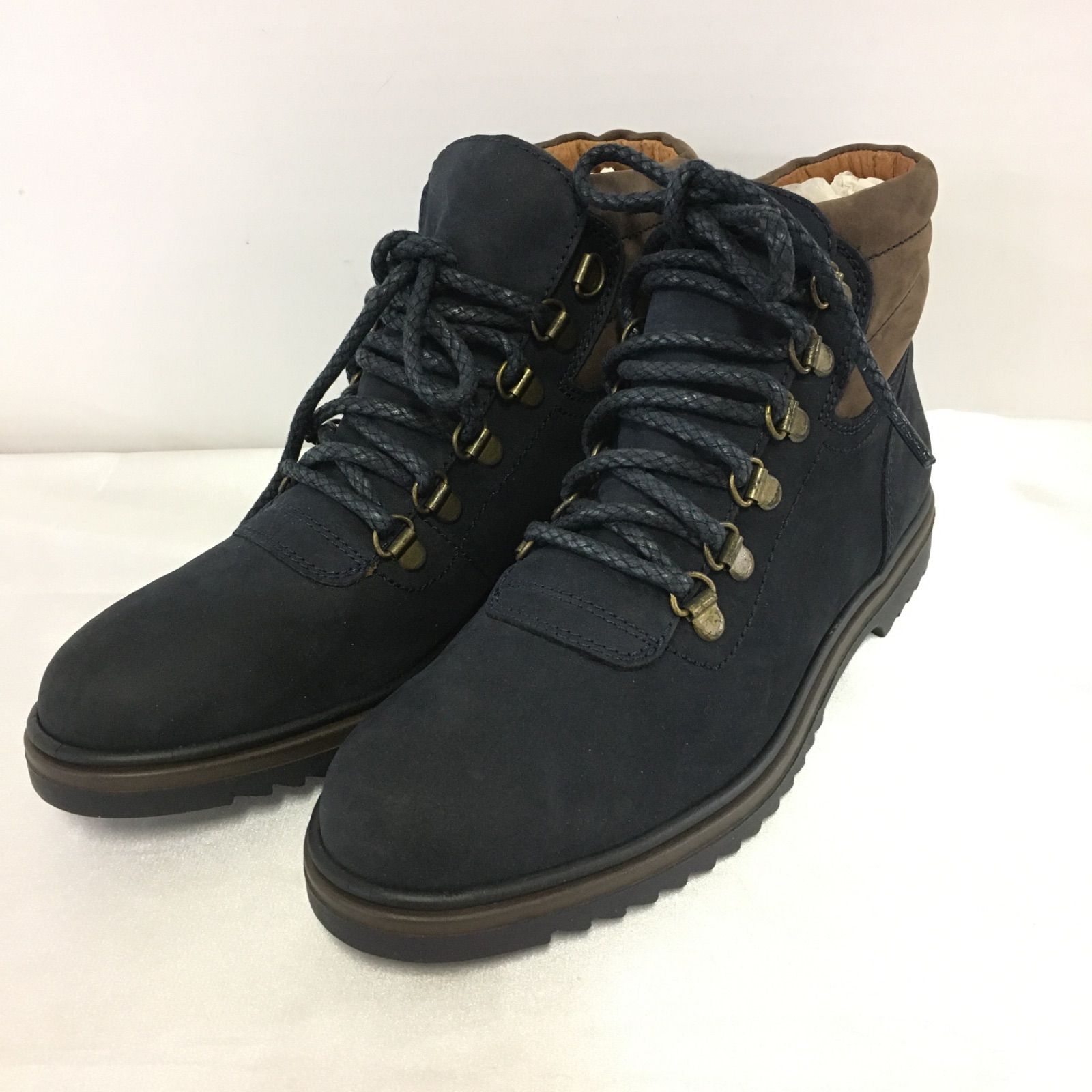 美品】BALLY バリー スウェードレースアップブーツ ネイビー 37サイズ 
