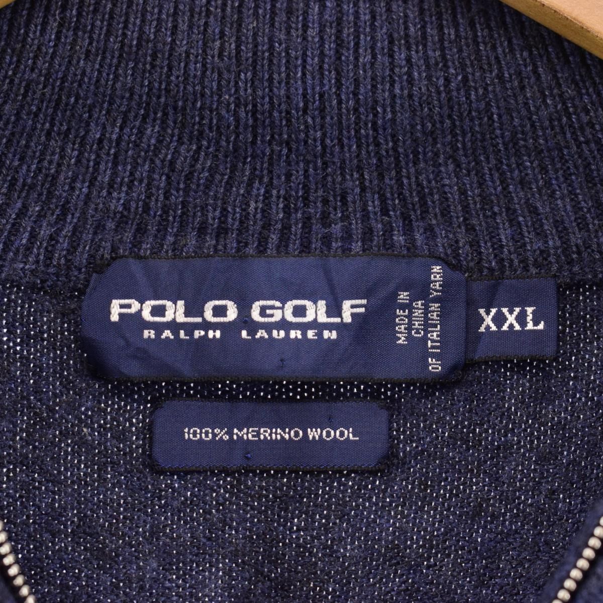 古着 ラルフローレン Ralph Lauren POLO GOLF ポロゴルフ ウールニット