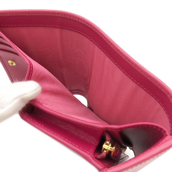 プラダ PRADA 三つ折り財布 VITELLO MOVE コンパクト レザー PEONIA 