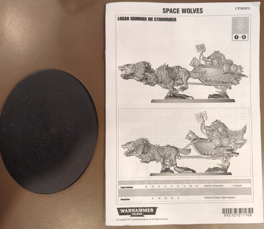 GAMES WORKSHOP WARHAMMER40000 SPACE WOLVES Logan Grimnar on Stormrider WWW_STEELWINDOWSANDDOORS_COM