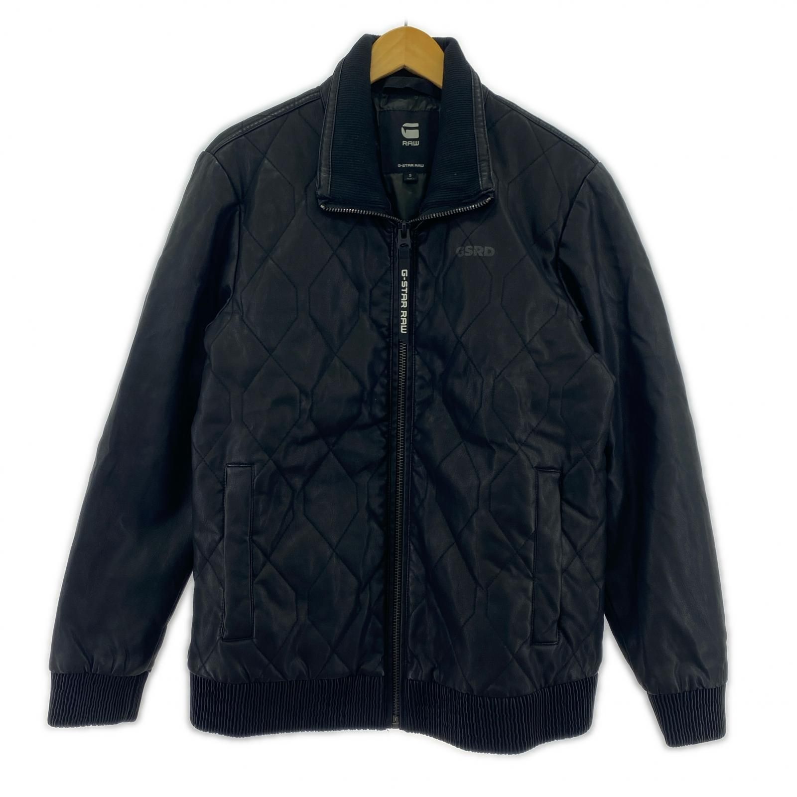 G-STAR RAW ジースターロウ フェイクレザージャケット sizeS/ブラック