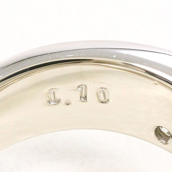 フィット感 山崎裕見子 PT900 赤銅 リング ring 指輪 9号 ダイヤ 0.10 総重量約5.8g