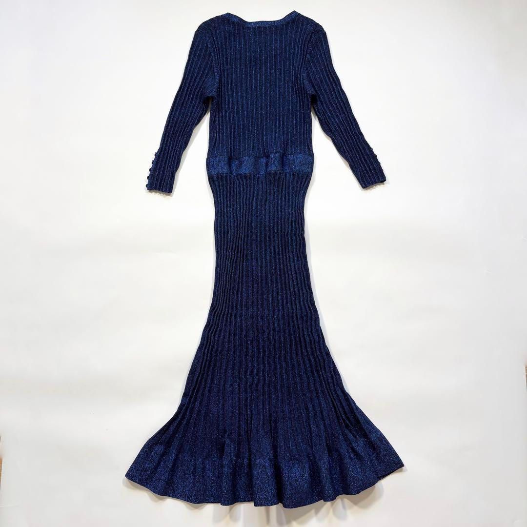 CORCOVADO コルコバード ラメ リブ ニット ドレス ロングワンピース