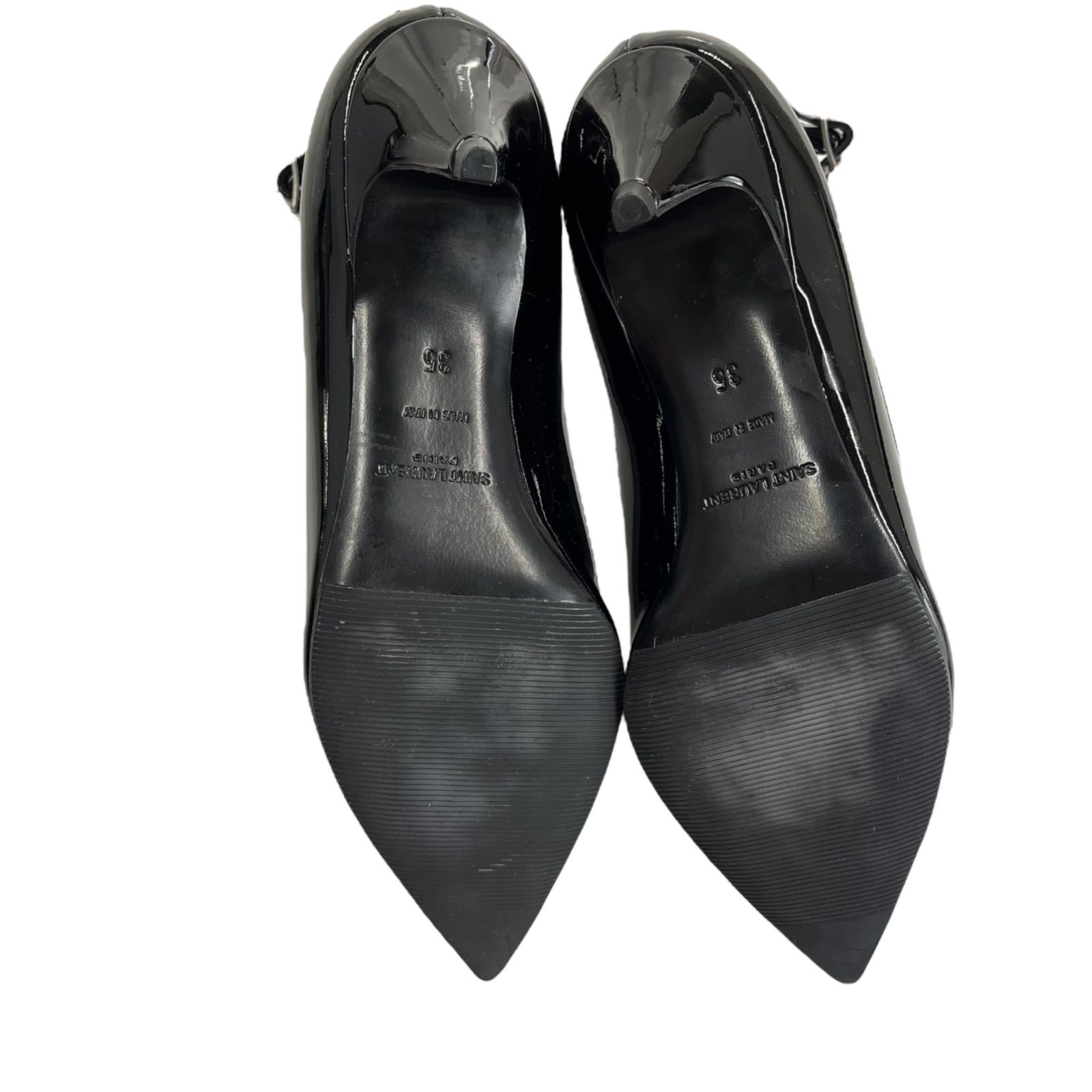 ○未使用 サンローラン SAINT LAURENT スタッズ エナメル ストラップ 