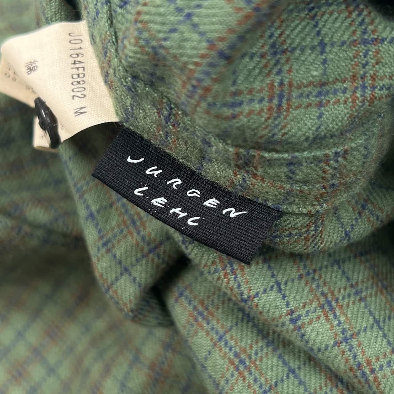 JURGEN LEHL ヨーガンレール ハイネック チェック 長袖 ネルシャツ M