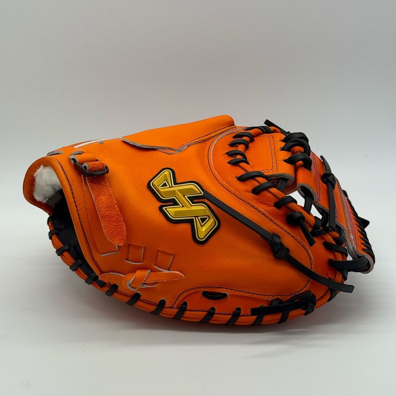 新品】ハタケヤマ 硬式キャッチャーミット V-M8HR Vオレンジ 右