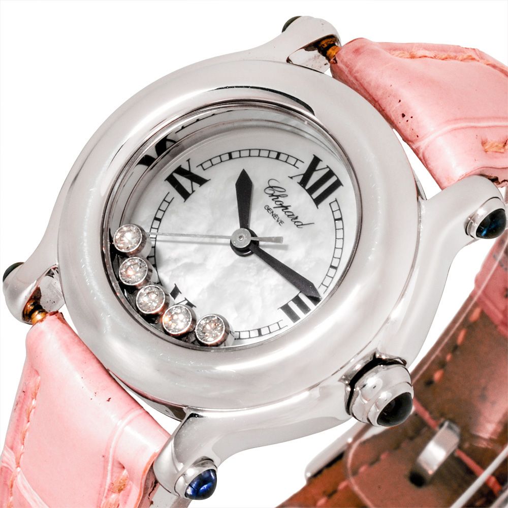 ショパール Chopard 27|8245 ハッピースポーツ 腕時計 シェル文字盤 SS 5Pダイヤ レディース NICORILABO_COM