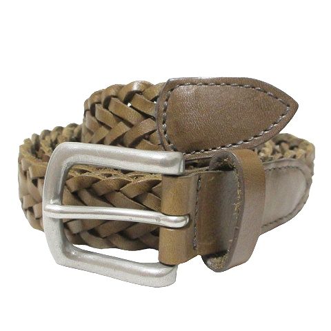 ノンネイティブ nonnative レザー ベルト 編み込み メッシュ 穴なし