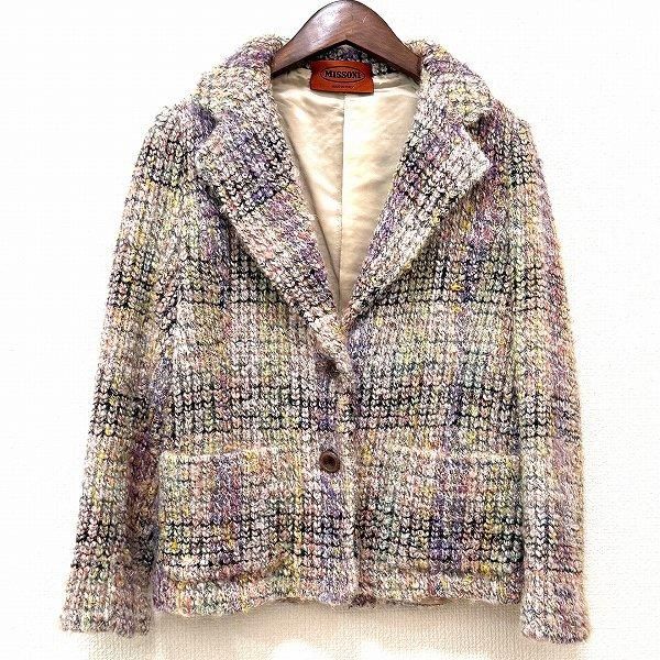 wnc ミッソーニ MISSONI ジャケット マルチ ツイード モヘヤ混