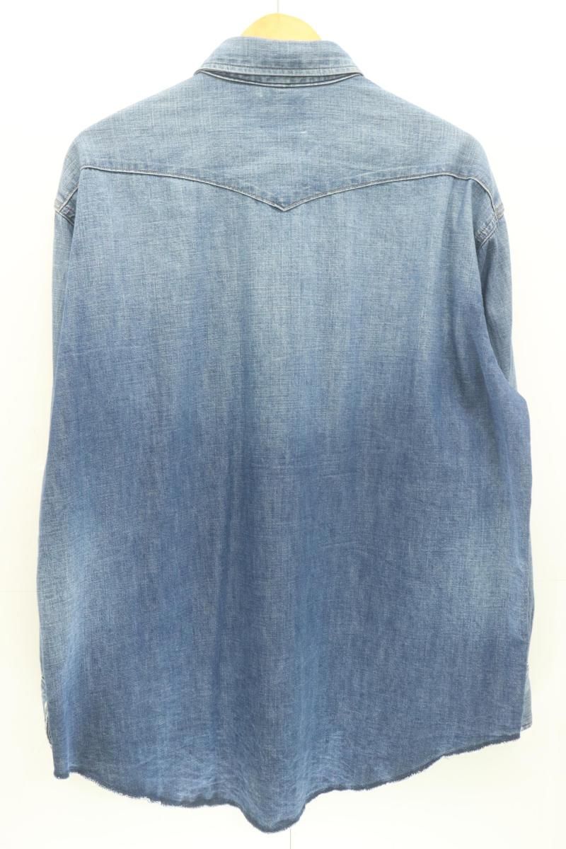 Wrangler メンズウエスタンシャツ M デニム ウエスタン シャツ CGS. Wrangler M インディゴブルー 藍 無地