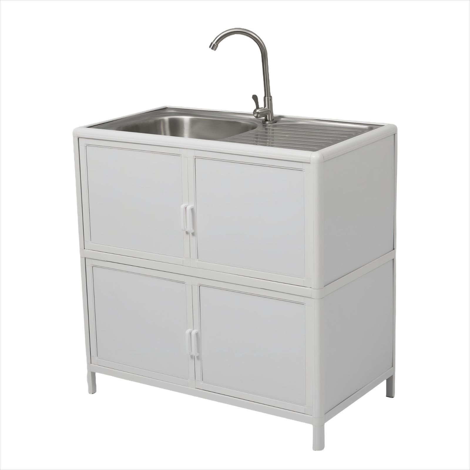 11 17再入荷予定 屋外用 ステンレス流し台 水栓付き 幅広シンク 蛇口付き キャンプ バーベキュー 洗い場 簡易シンク ガーデン用流し台 アウトドア用 ステンレスキッチン