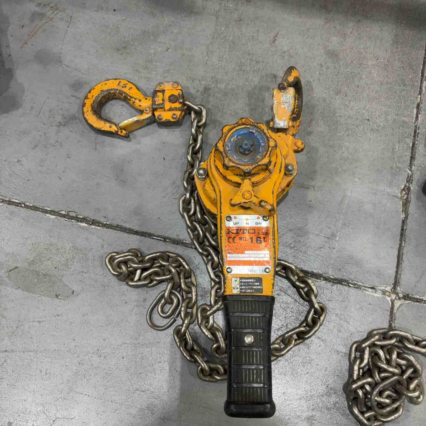 美品 美品 分解整備 キトー レバーブロック 1.6t 4台セット 即納 領収