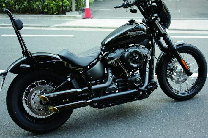 MOTOR STAGE スリップオンマフラー ベビーブラス63スラッシュ 1986年〜99年ソフテイル