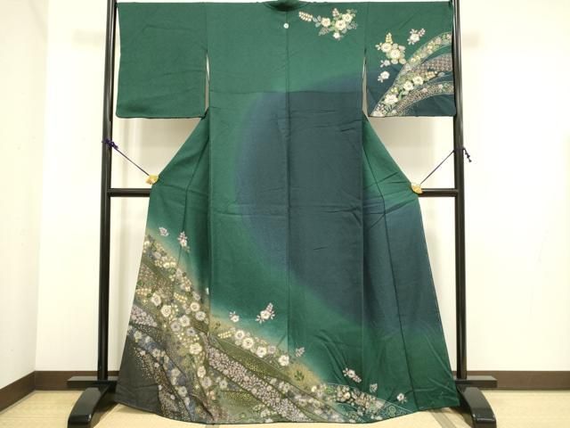 平和屋着物●訪問着　絞り　辻が花　暈し染め　金彩　正絹　逸品　DABB4872ps 平和屋着物○訪問着 辻が花 暈し染め 金彩 正絹 逸品 DAAV3468du