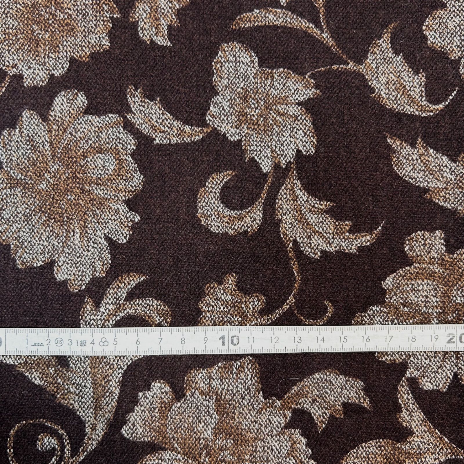 一点のみ【#2097】イタリア製花柄カシミヤ混高級ウール生地 約170  