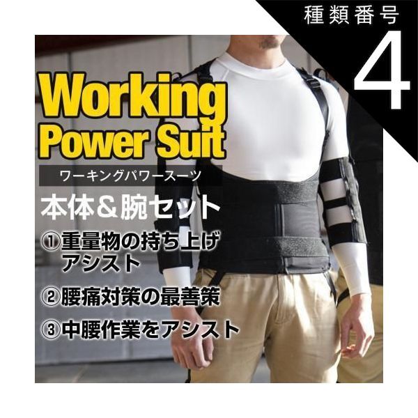 種類4 S|ホワイト アトリエケー ワーキングパワースーツ腕サポーターセット