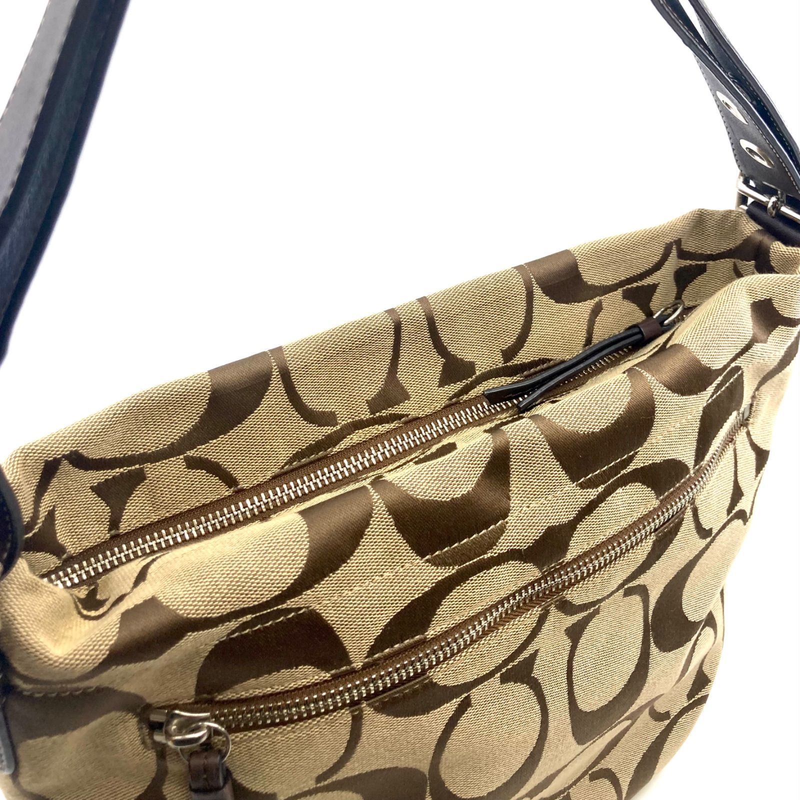 美品 COACH コーチ シグネチャー ショルダーバッグ F15067