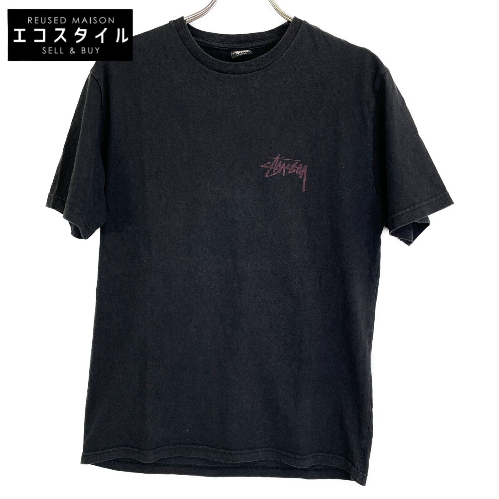 STUSSY ステューシー 00s ﾌﾞﾗｯｸ ｺｯﾄﾝ Tｼｬﾂ M