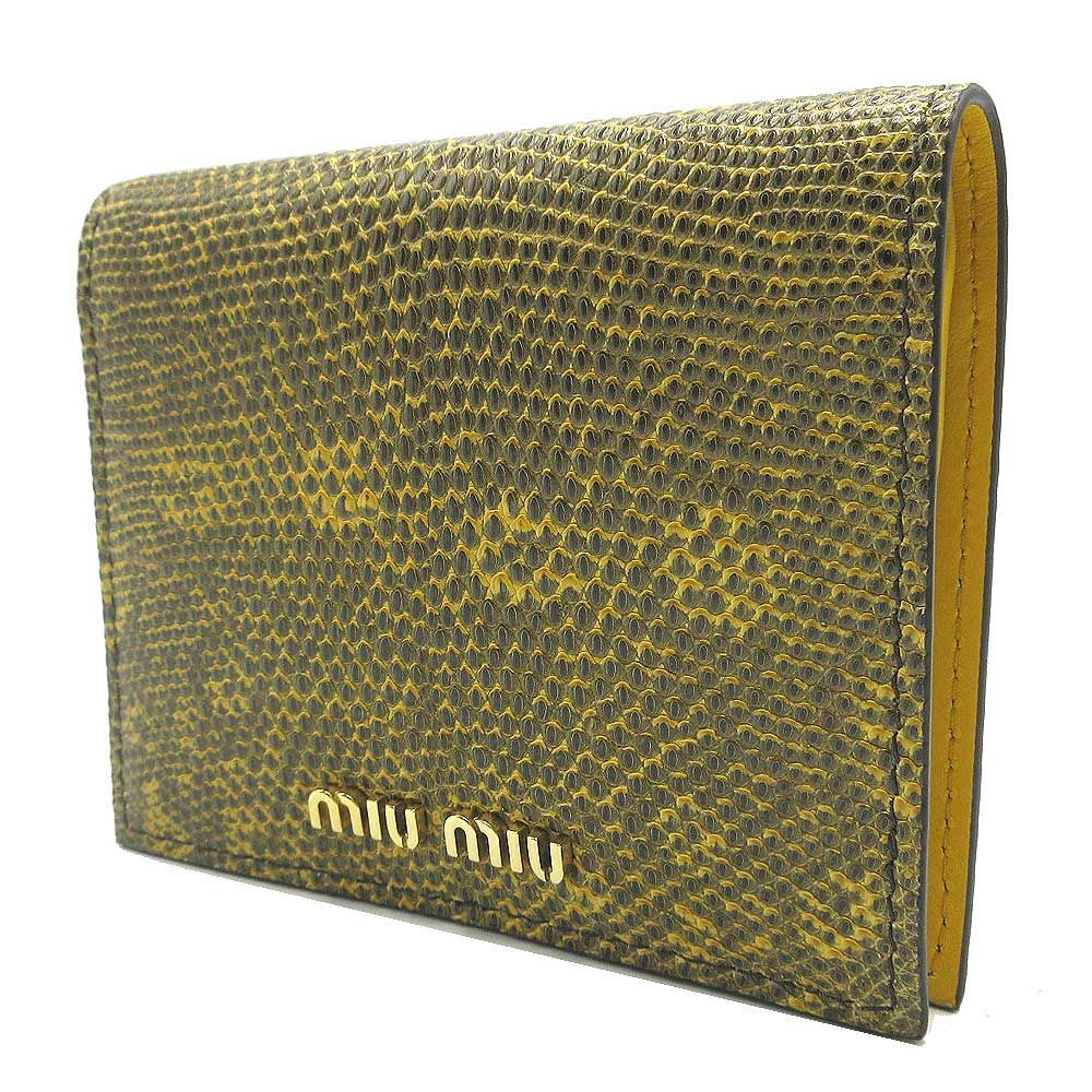 【未使用品】miumiuロゴ レザー 二つ折り財布 5MV204 新品同様 Amazon | [ミュウミュウ] 財布(二つ折り財布) 5MV204 2FPP ネロ