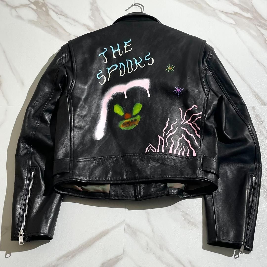 美品✨22SS オリミ グラフィックアートモーターサイクル ライダースジャケット 美品✨22SS ORIMI オリミ グラフィックアートモーターサイクル