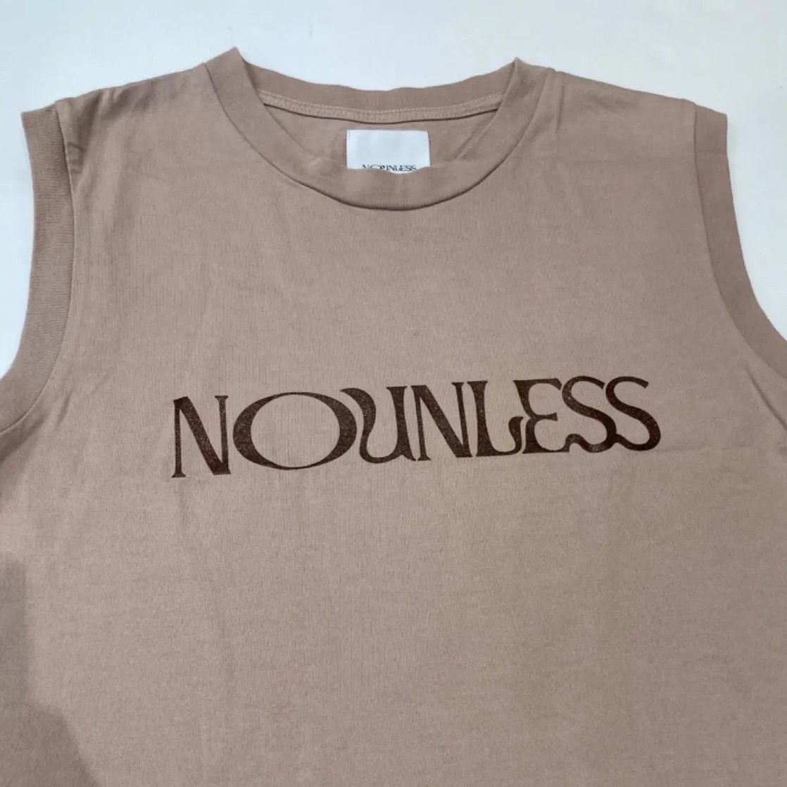 NOUNLESS ナウンレス BOTAMICAL DYE TANK TOP サイズ1 ベージュ 綿