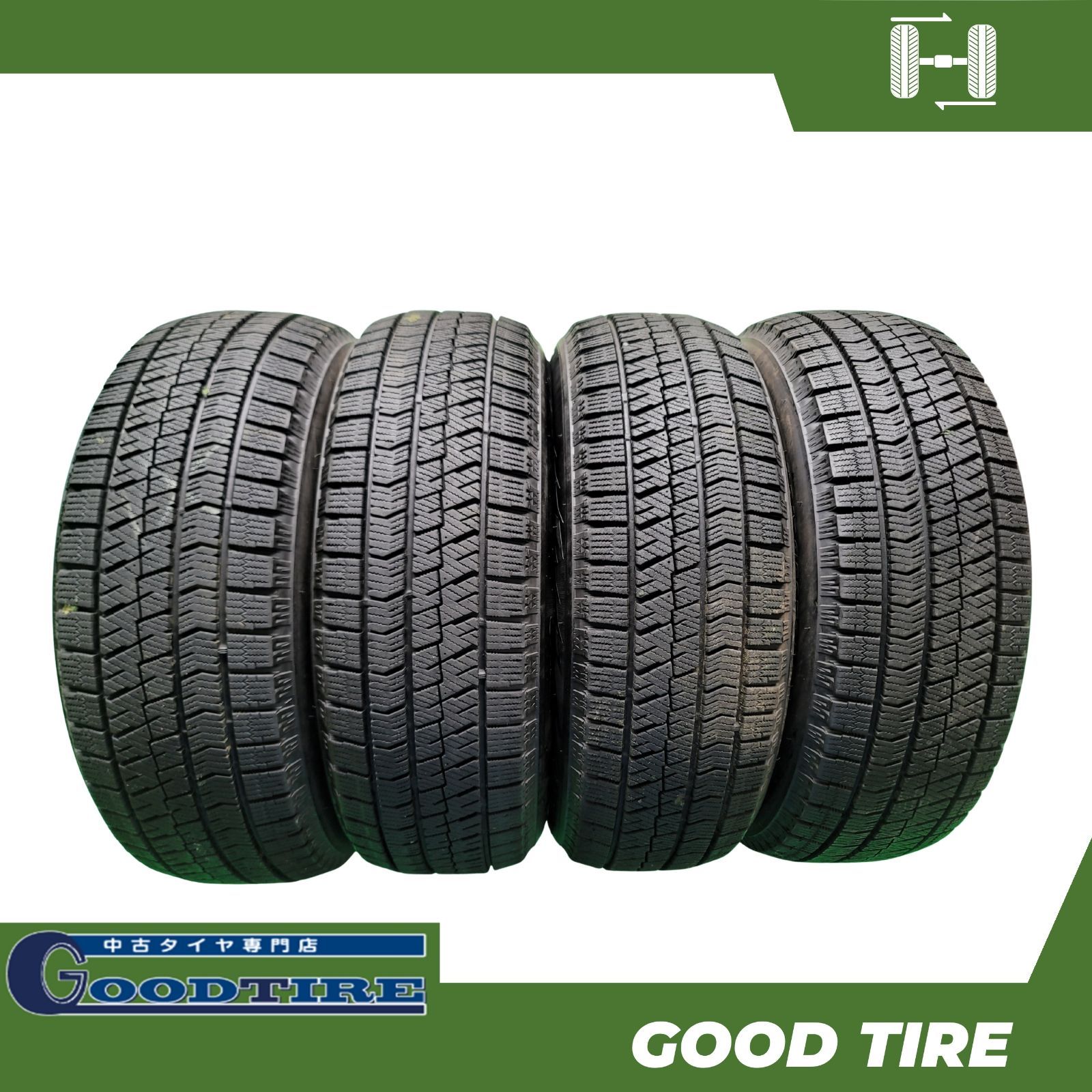 185 60R15 ブリヂストン BLIZZAK VRX2 4本 製 冬用 8分山 タイヤ スタッドレスタイヤ アクア フィット ノート 6930