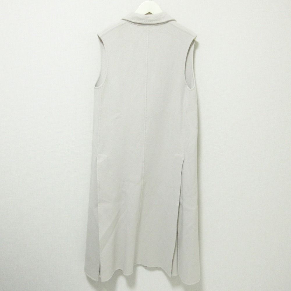 美品 ebure エブール ウールリバー ダブルフェイス ロングジレ