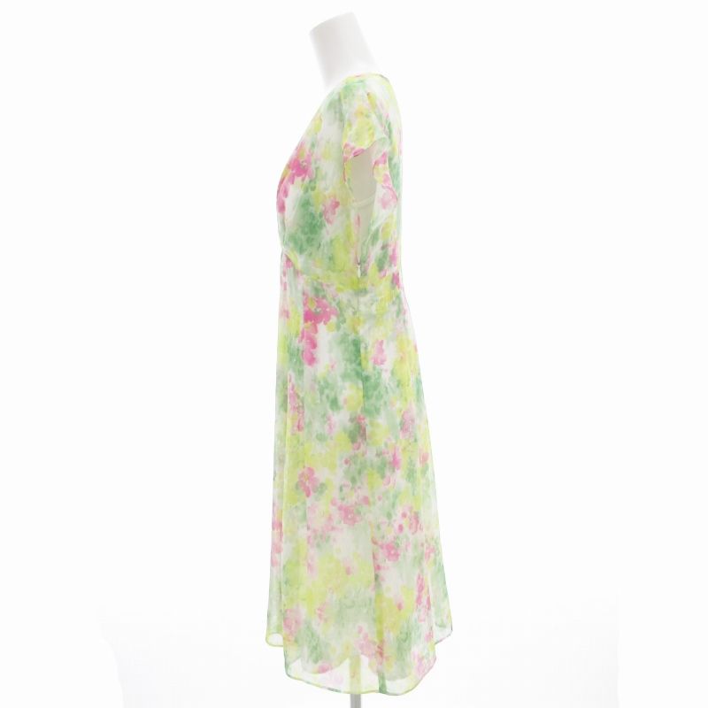 ANAYI フレンチ袖膝丈ワンピース ANAYI｜ストレッチクロス衿付きワンピース | Rakuten Fashion