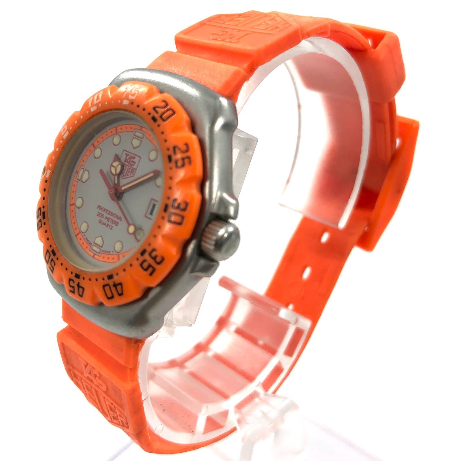 TAG Heuer タグホイヤー フォーミュラ1 QZ オレンジ ラバー 373.508 白  