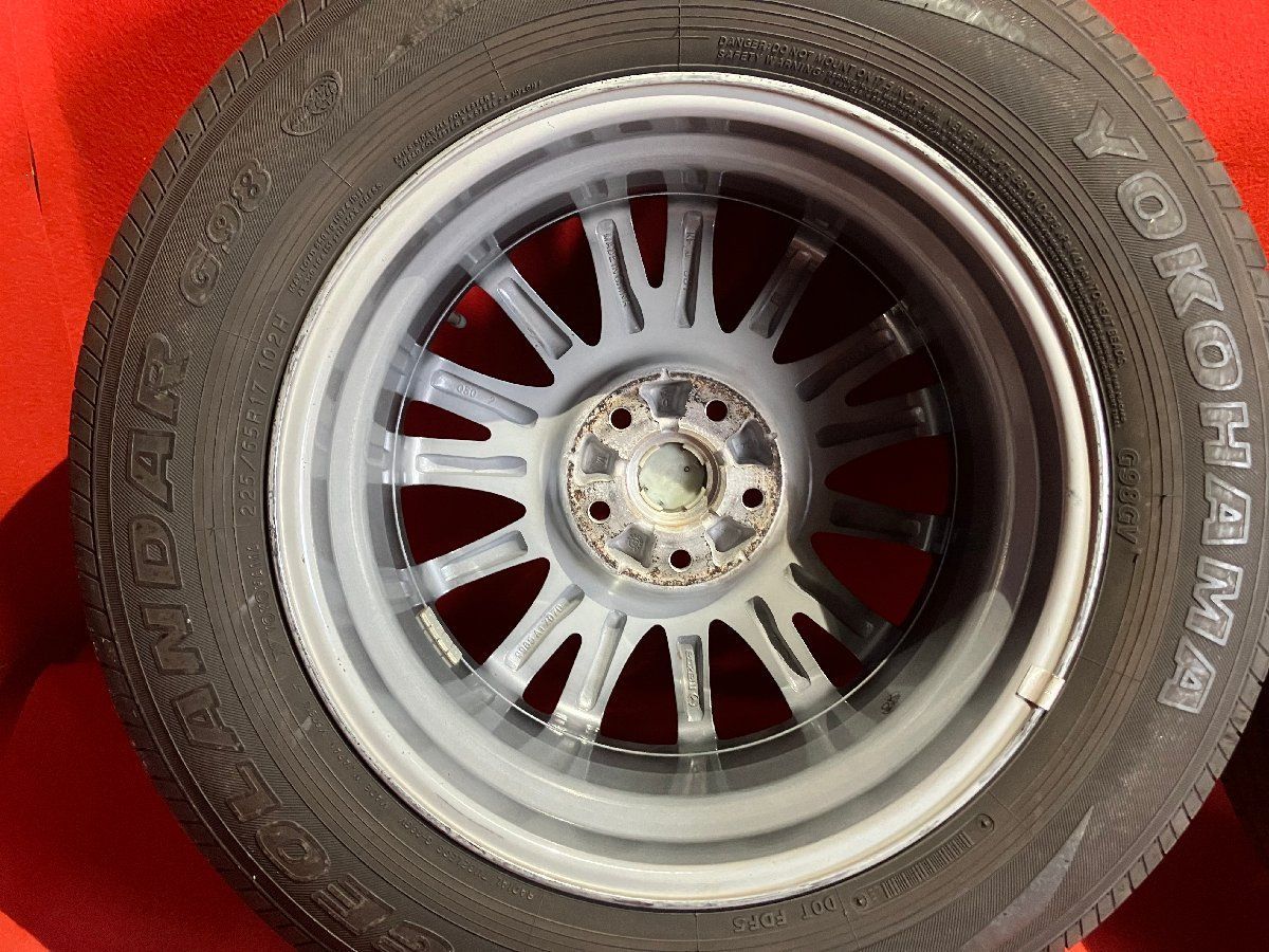 中古サマータイヤホイールセット【 225/65R17 YOKOHAMA G98】[マツダ CX-5 純正 CX-8等] ４本SET