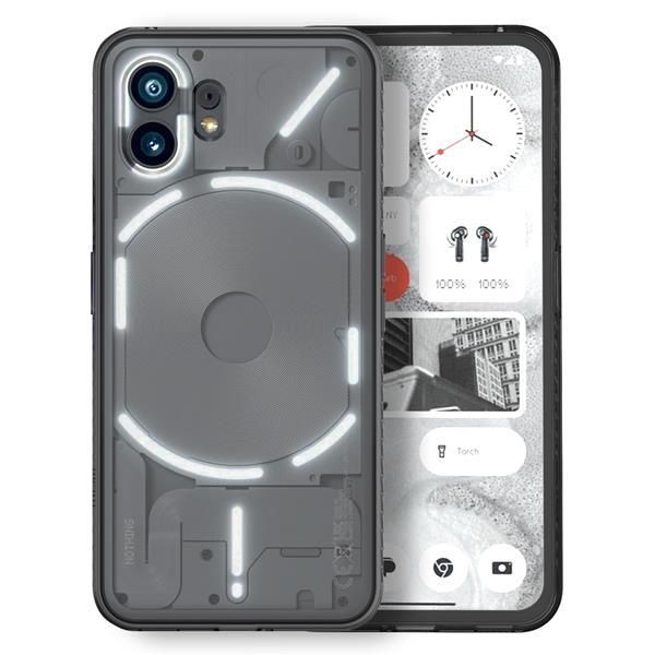 ブラック 「黄ばみ防止・落下保護」TUDIA ウルトラクリアバンパー Nothing Phone (2) ケース 対応， 【LUCION】耐衝撃 TPU ハイブリッドバンパー 黄ばみ防止 透明ハードバック 超スリムグリップNothing