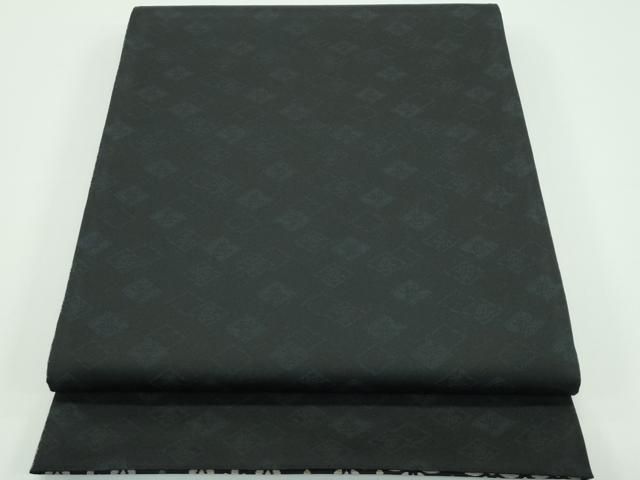 平和屋着物 上 西陣 木野織物 菱屋善兵衛謹製 両面 全通柄袋帯 花菱文 黒地 CZAA3886s5