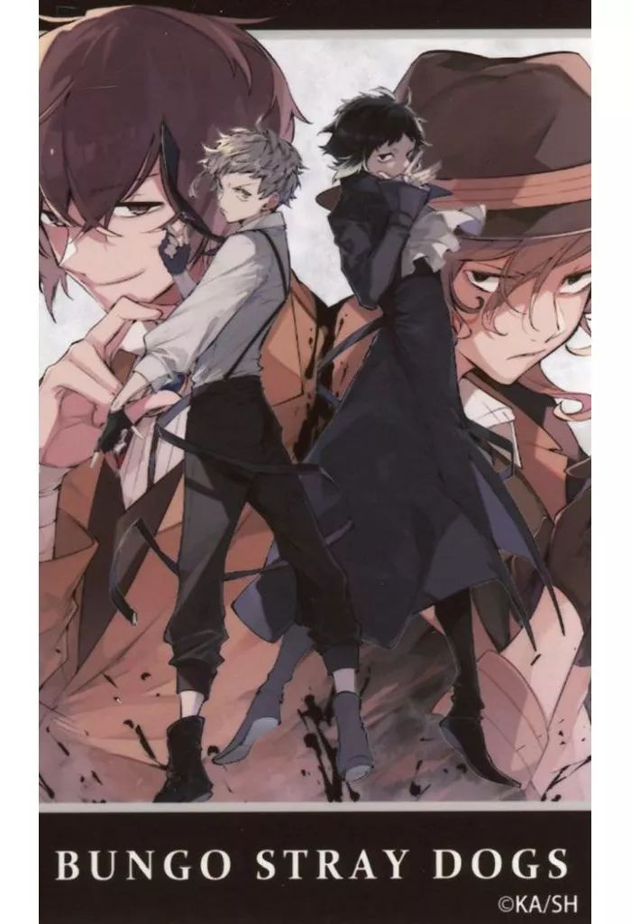 太宰　中也　文豪ストレイドッグス　ブロマイド　AGF　芥川龍之介　中島敦 中古】キャラカード E.中島敦＆太宰治＆芥川龍之介＆中原中也 特製ミニ