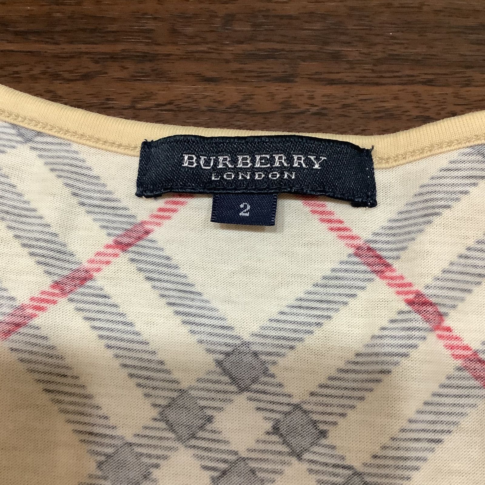 三陽商会 バーバリーロンドン BURBERRY チェック柄 ストレッチ Tシャツ