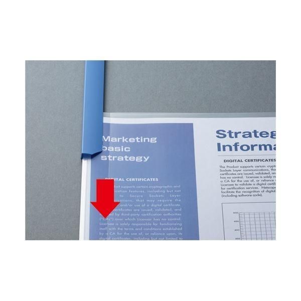 (まとめ) TANOSEE 再生レールホルダー A4タテ 20枚収容 赤 1セット（100冊：10冊×10パック） 〔×5セット〕