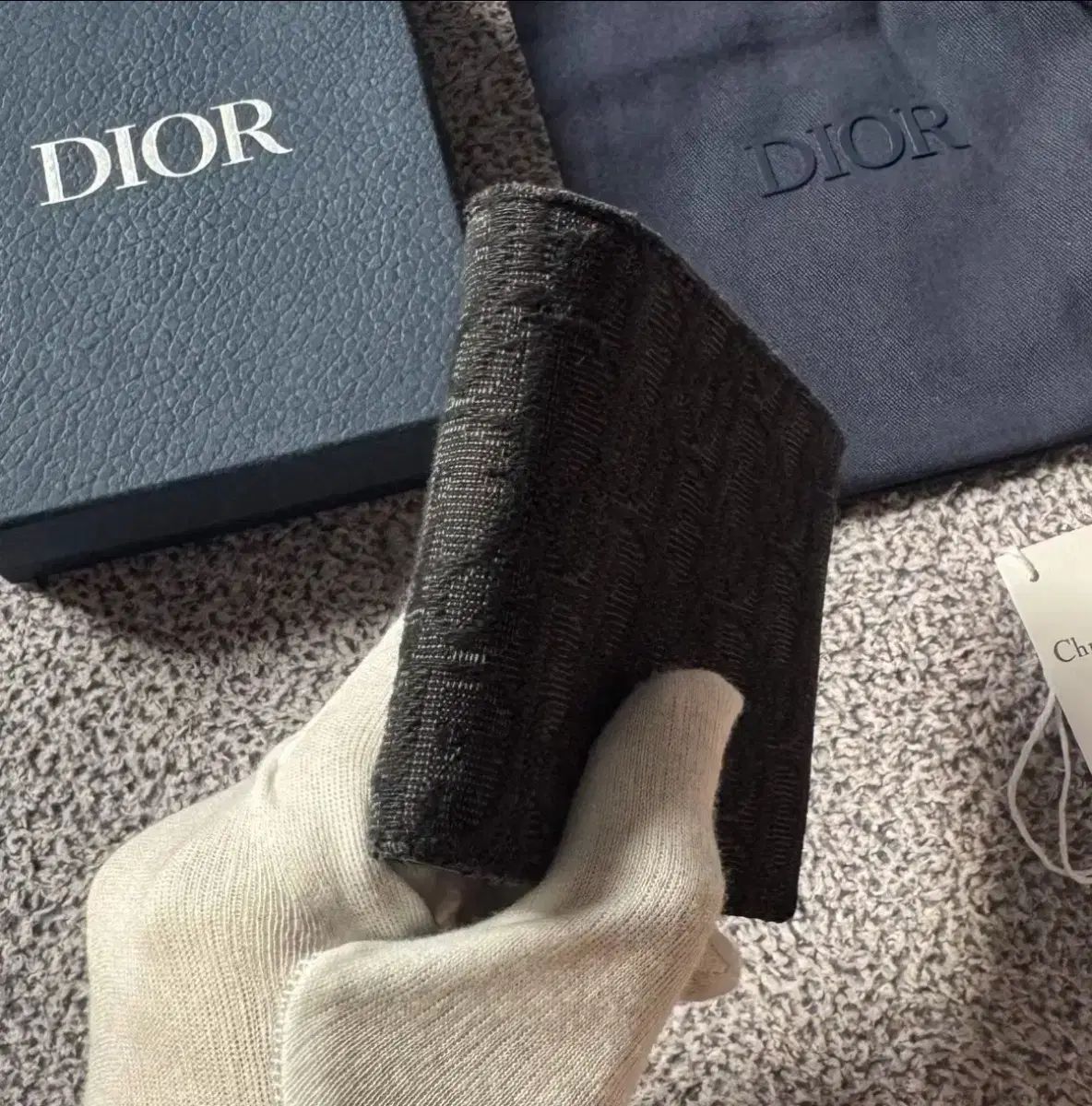 Dior(ディオール) オブリーク 二つ折り財布 ブラック 当日発送/ OS