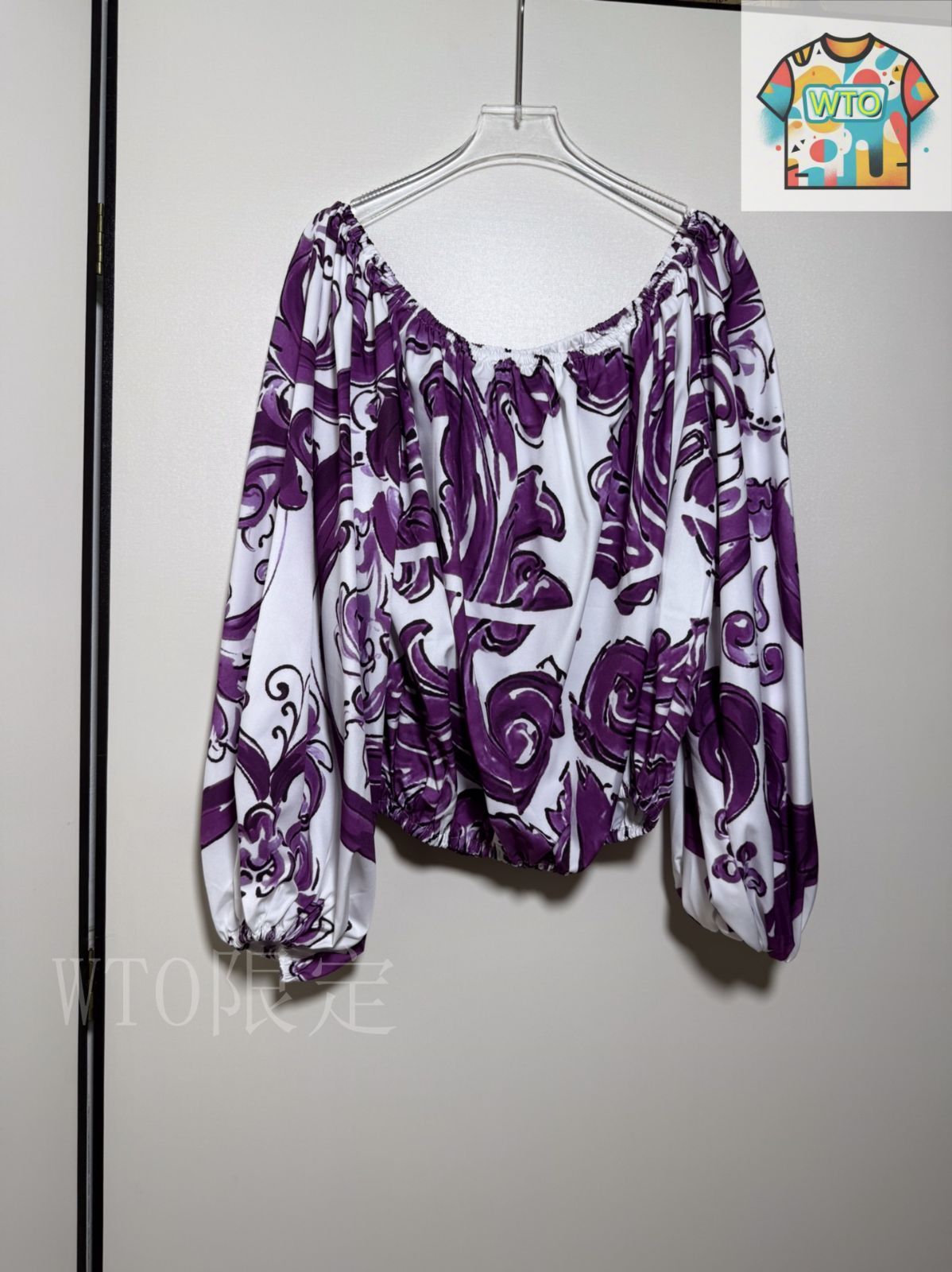 今日WTO】Dolce&Gabbana Purple Majolica Off-Shoulder Two