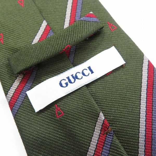【美品】グッチ　ネクタイ　レジメンタル　イタリア製　高級　GUCCI　赤系　茶系 楽天市場】gucci ネクタイ レジメンタルの通販