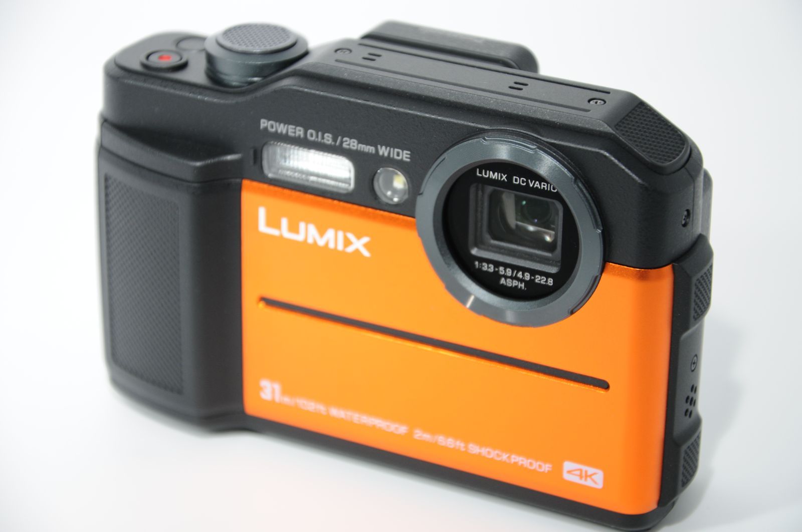 パナソニック コンパクトデジタルカメラ ルミックス FT7 防水 4K動画対応 オレンジ DC-FT7-D