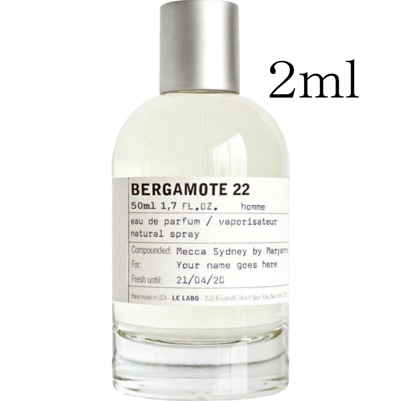 LE LABO ルラボ ベルガモット22 BERGAMOTE 22 お試し香水2ml - メルカリ