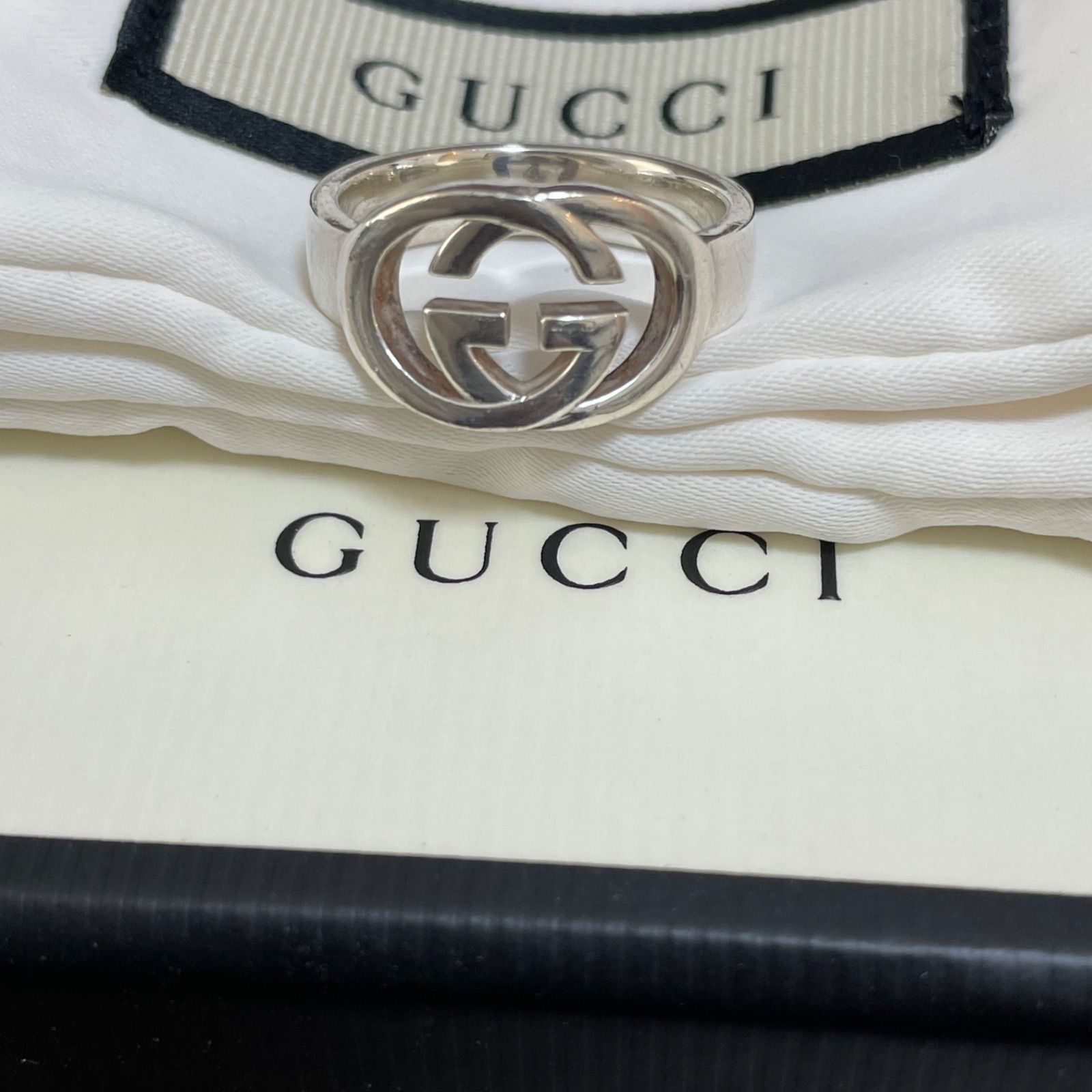 ☆GUCCI グッチ シルバーリング インターロッキング GG ダブルG