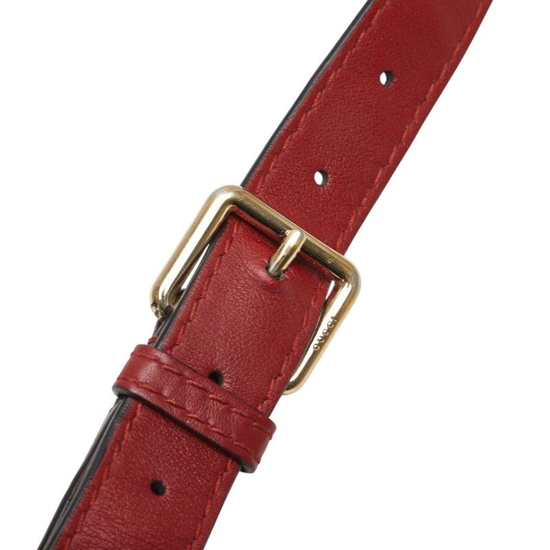 グッチ GG金具 レザー ベルト　ゴールド　赤　レッド　レディース グッチ レッド ゴールド レザー メッキ レディース GUCCI【1
