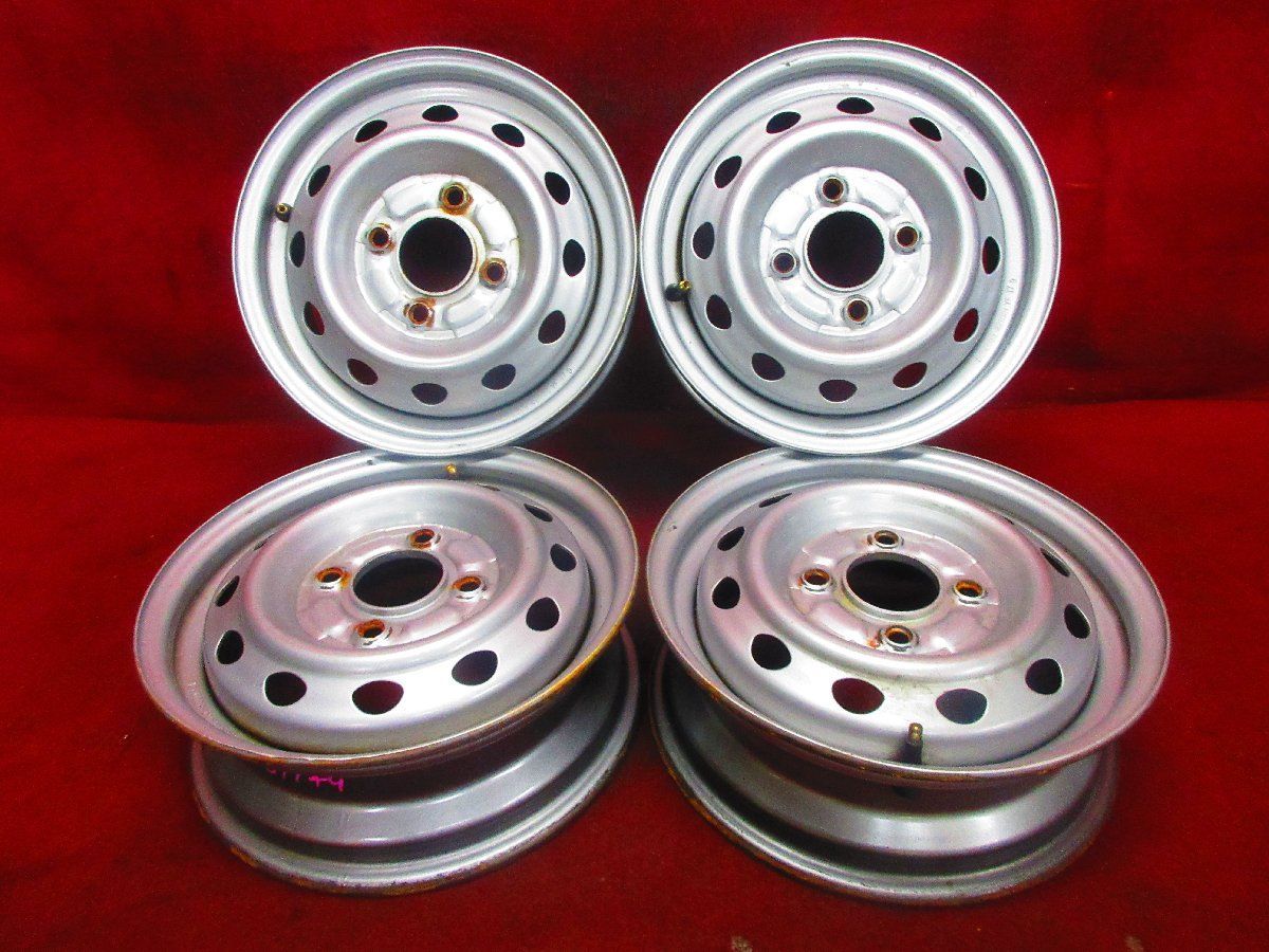 スチール ホイール 4本 スバル SUBARU サンバー 純正 12×4.00B 4穴 PCD 100 38 ハブ径 60 プレオ サンバー レックス◆51768H