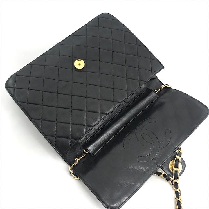 良品 CHANEL シャネル ココマーク マトラッセ ラムスキン プッシュ