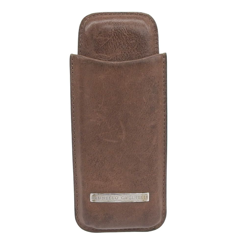 超 ブルネロクチネリ Brunello Cucinelli アイテム フルグレインレザー ペンケース ペンホルダー シルバー800タグ 万年筆 メンズ レディース ビジネス