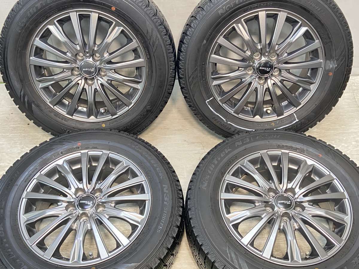 195/65R15 オートバックス ノーストレック N3i SIBILLA NEXT W5 15x6.0 40 100-5穴 中古タイヤ  スタッドレスタイヤ ホイールセット 4本セット w15240910007 - メルカリ